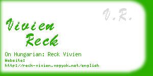 vivien reck business card